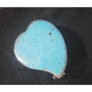 Vintage Enamel Heart Pin